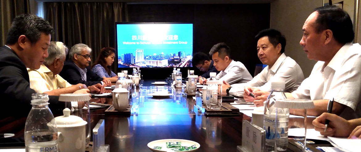 集团党委副书记、副董事长、总经理杨川会见印度靛蓝集团执行董事卡皮尔·巴蒂亚先生一行